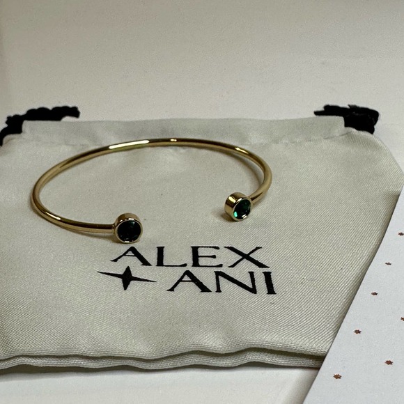 Alex and Ani Emerald Gold Cuff Bracelet - Picture 4 of 6